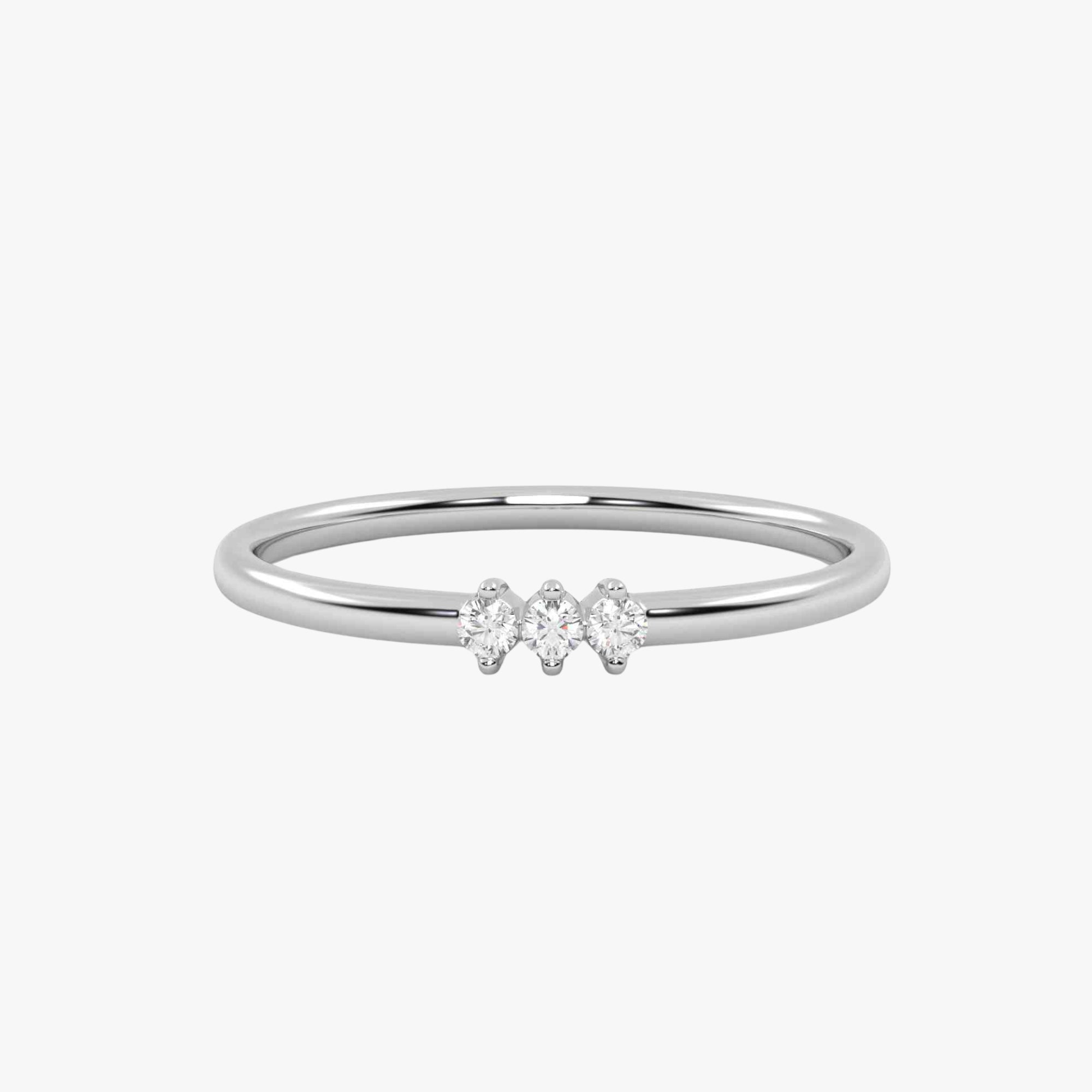 Morse Code Diamond  Ring – Letter “S” (0.05ct Lab Grown Diamond)