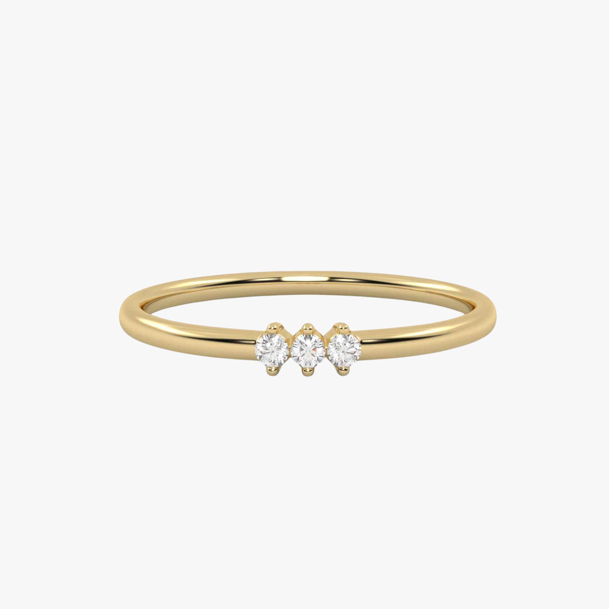 Morse Code Diamond  Ring – Letter “S” (0.05ct Lab Grown Diamond)