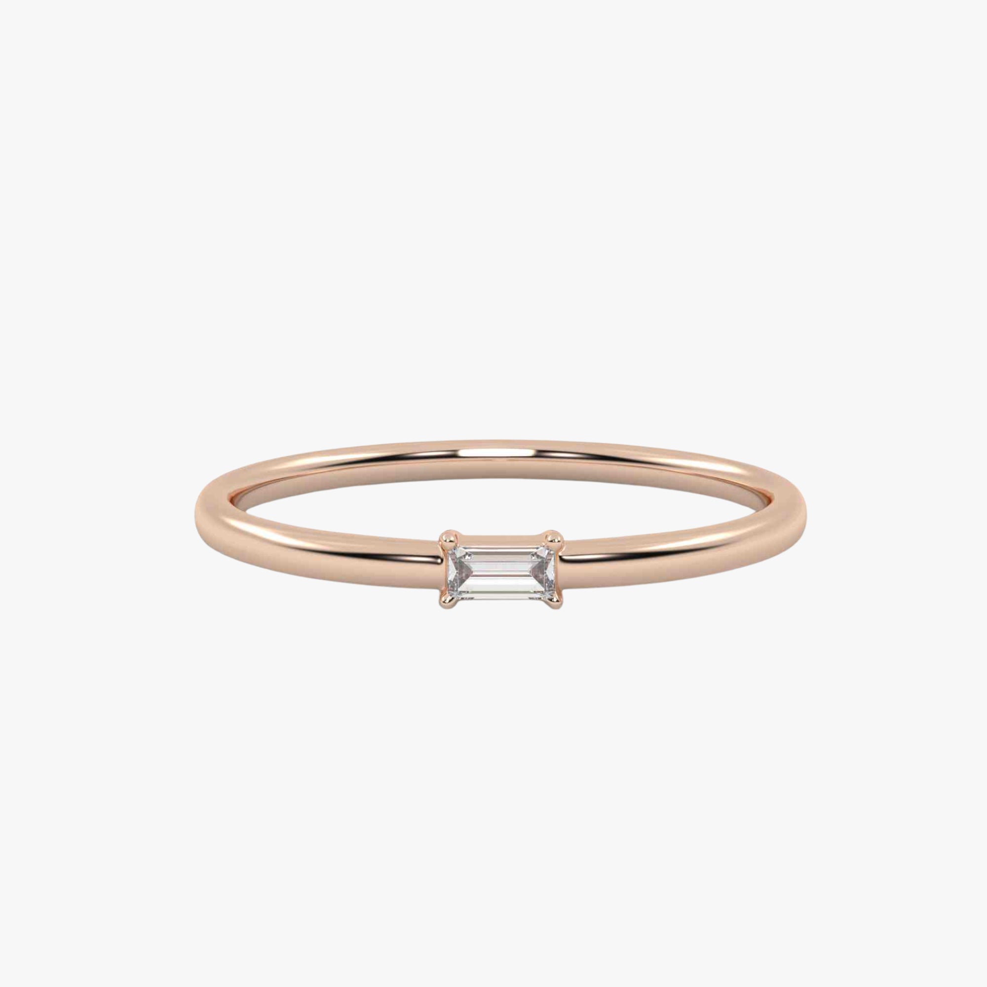 Morse Code Diamond  Ring – Letter “T” (0.05ct Lab Grown Diamond)