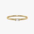 Morse Code Diamond  Ring – Letter “T” (0.05ct Lab Grown Diamond)