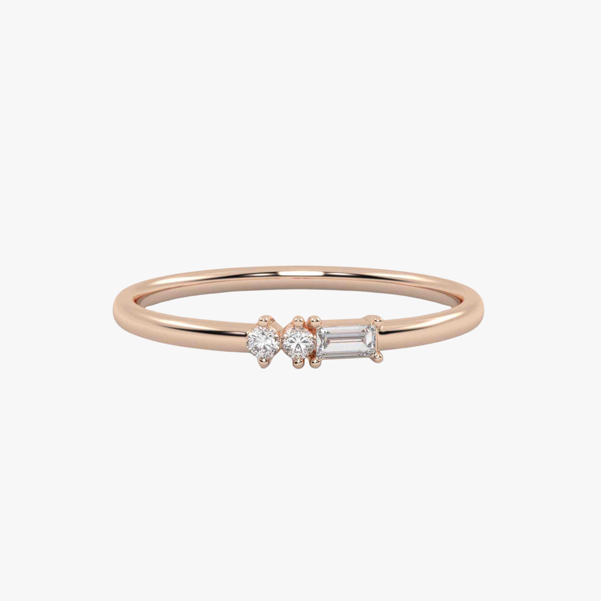 Morse Code Diamond  Ring – Letter “U” (0.15ct Lab Grown Diamond)
