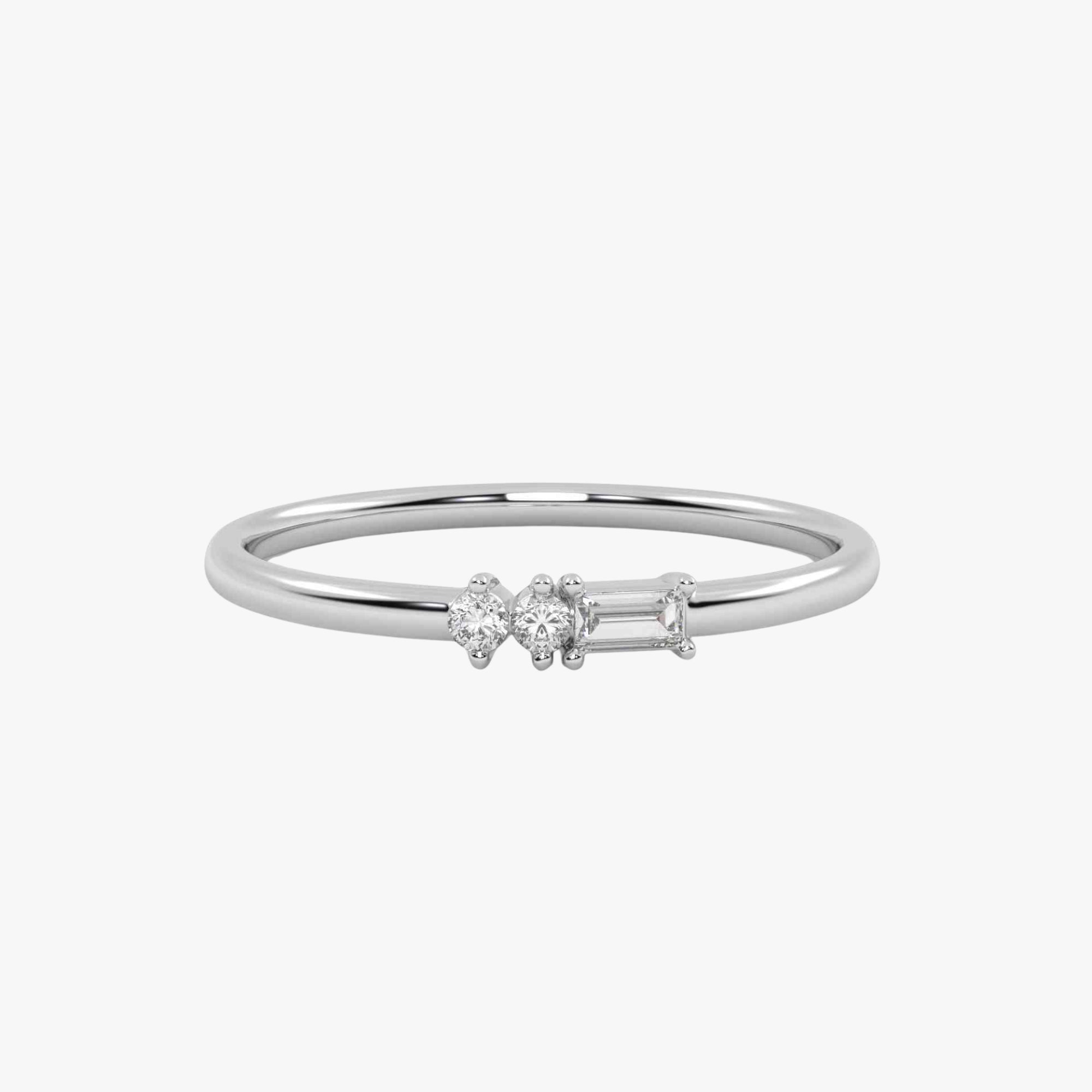 Morse Code Diamond  Ring – Letter “U” (0.15ct Lab Grown Diamond)