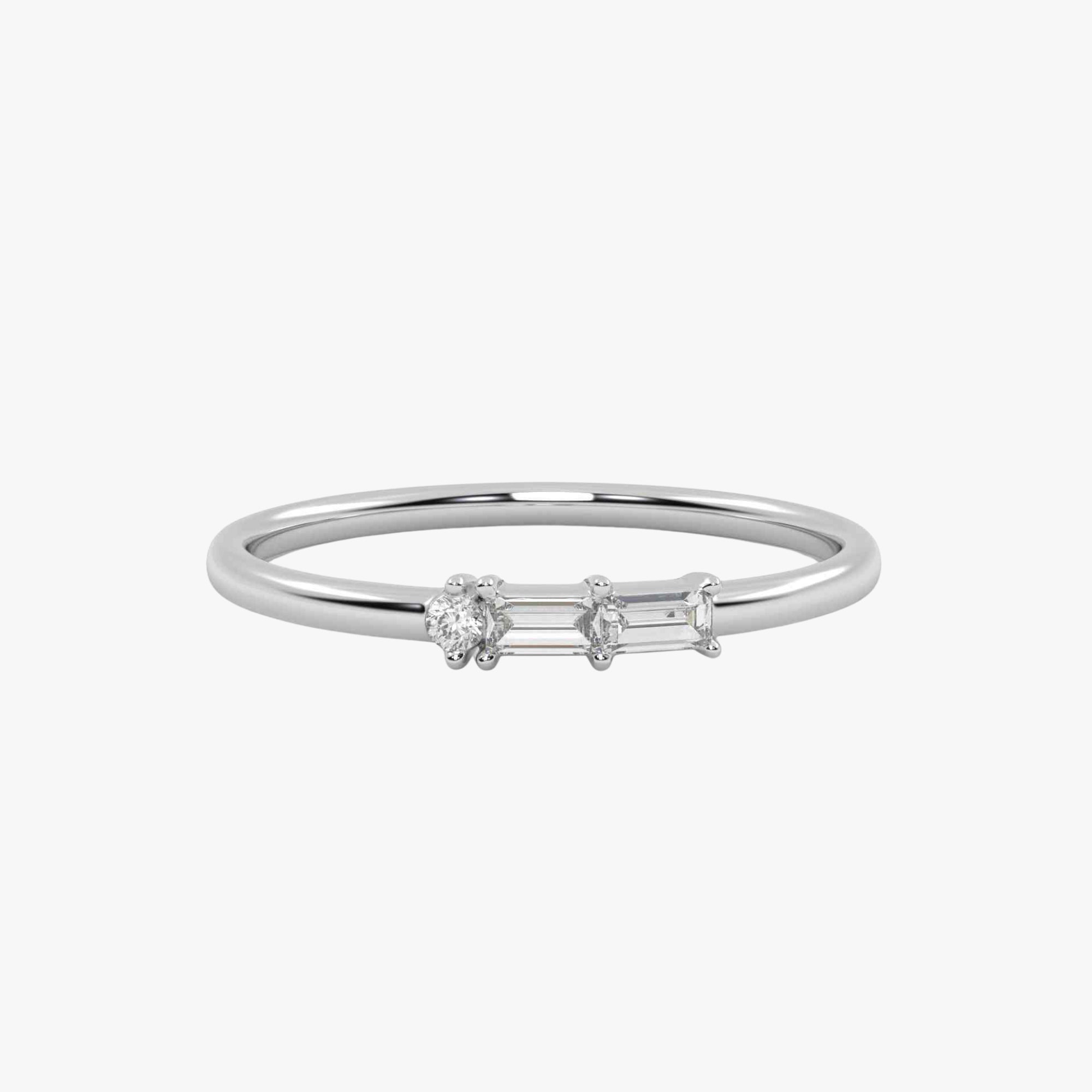 Morse Code Diamond  Ring – Letter “W” (0.12ct Lab Grown Diamond)
