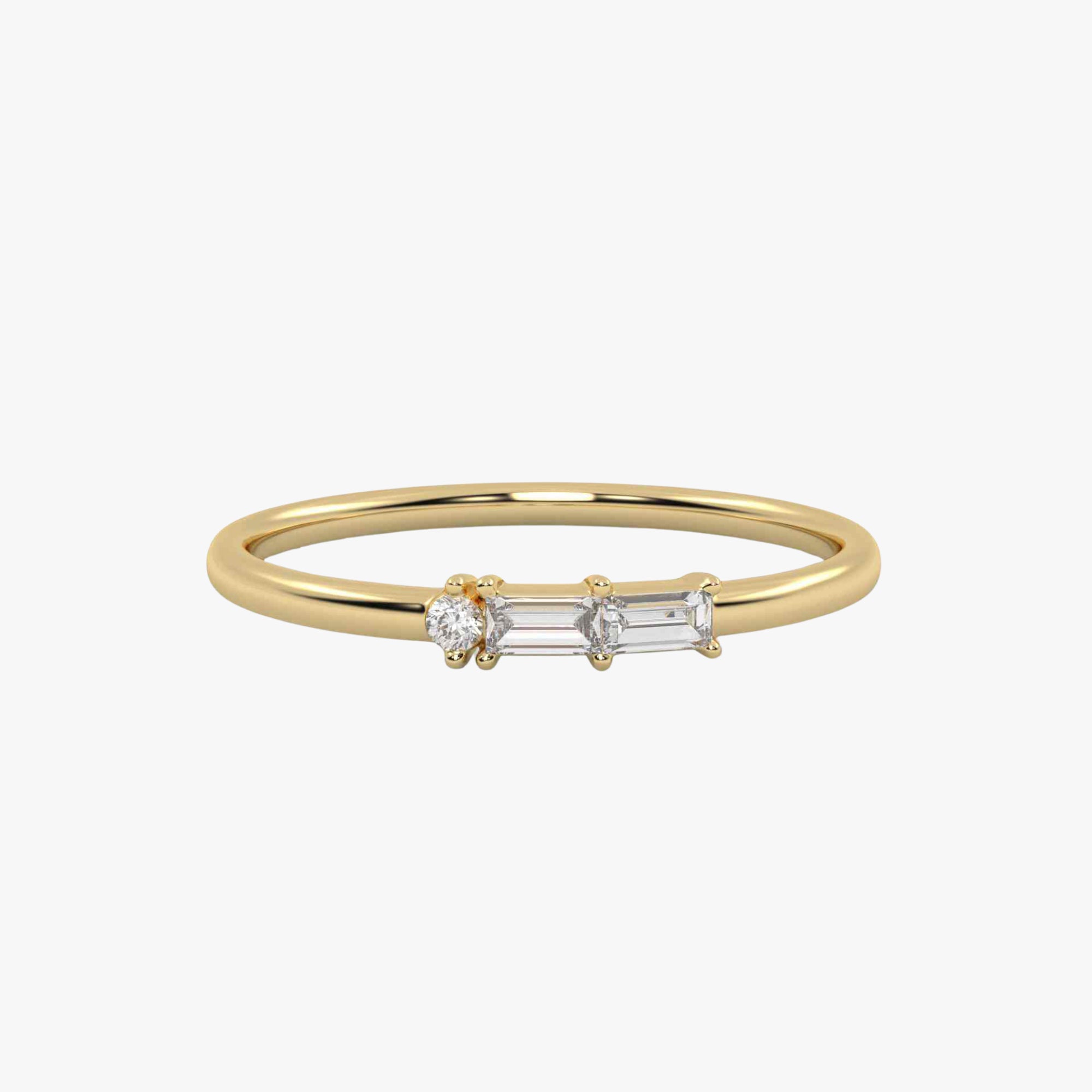 Morse Code Diamond  Ring – Letter “W” (0.12ct Lab Grown Diamond)