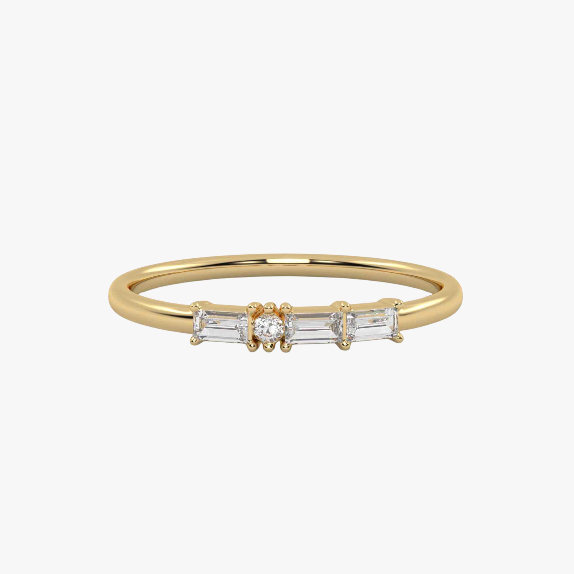 Morse Code Diamond  Ring – Letter “Y” (0.17ct Lab Grown Diamond)