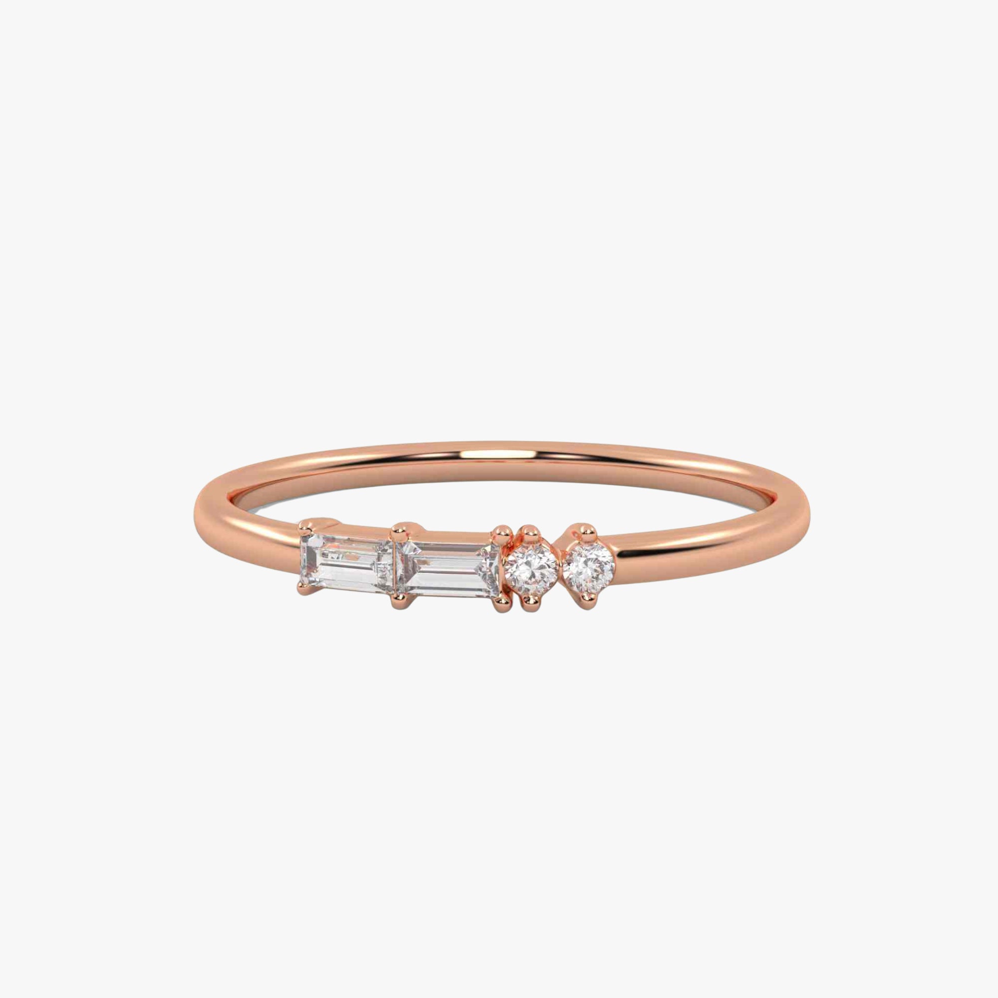 Morse Code Diamond  Ring – Letter “Z” (0.14ct Lab Grown Diamond)