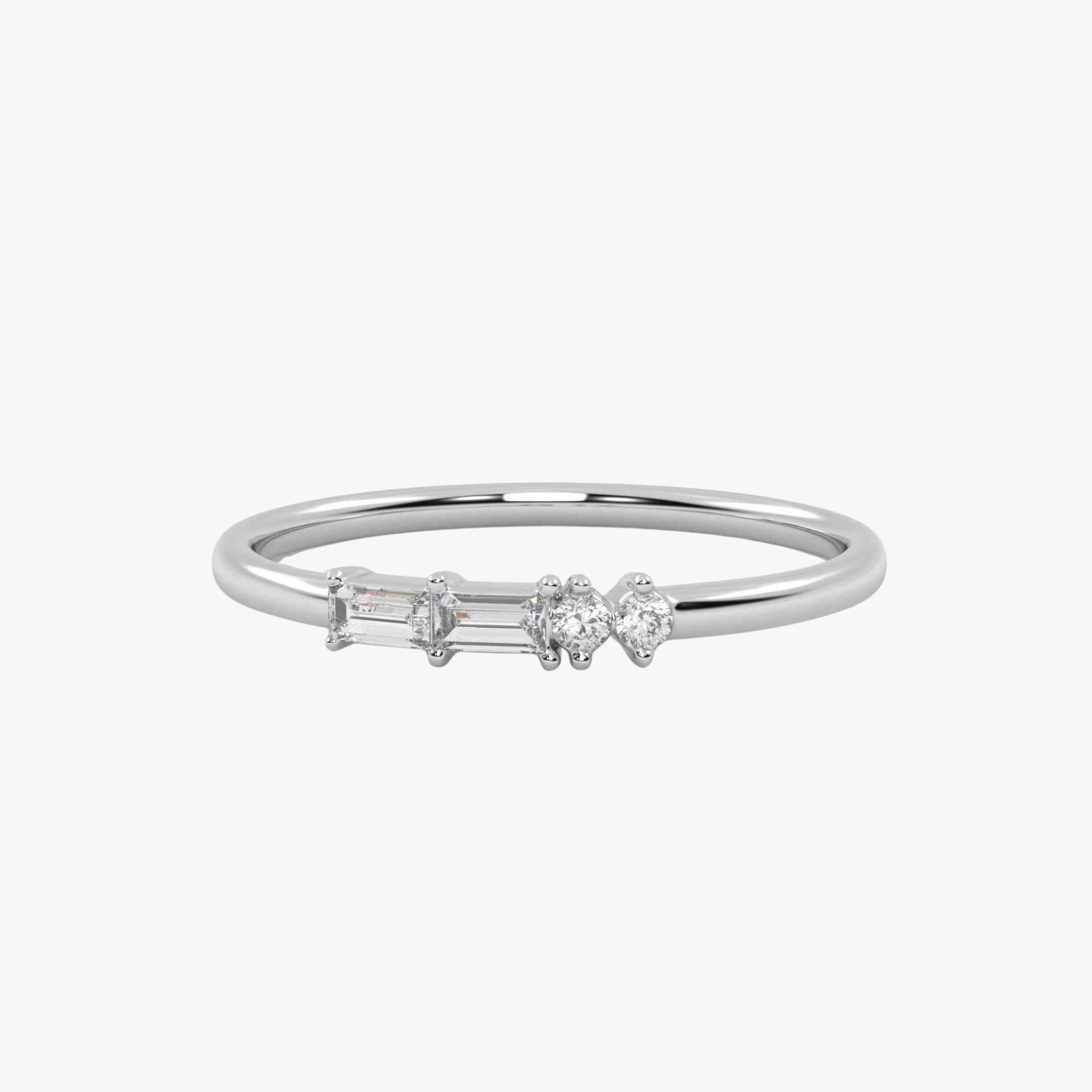 Morse Code Diamond  Ring – Letter “Z” (0.14ct Lab Grown Diamond)