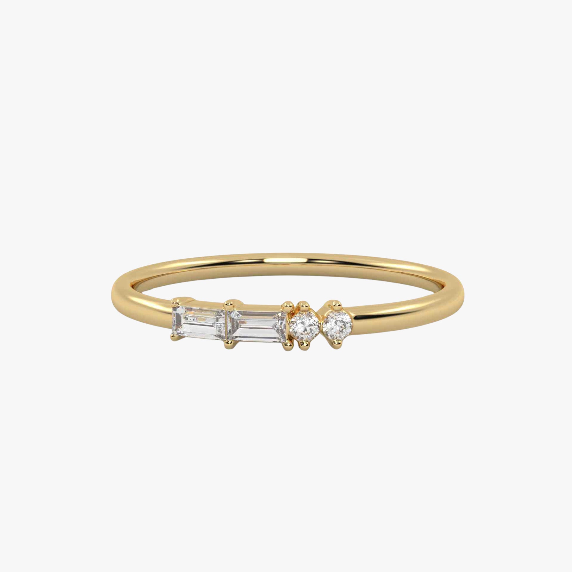 Morse Code Diamond  Ring – Letter “Z” (0.14ct Lab Grown Diamond)