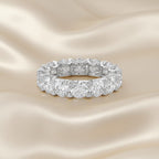 5.30 Carat Round Cut Lab Grown Diamond Full Eternity Band Ring
