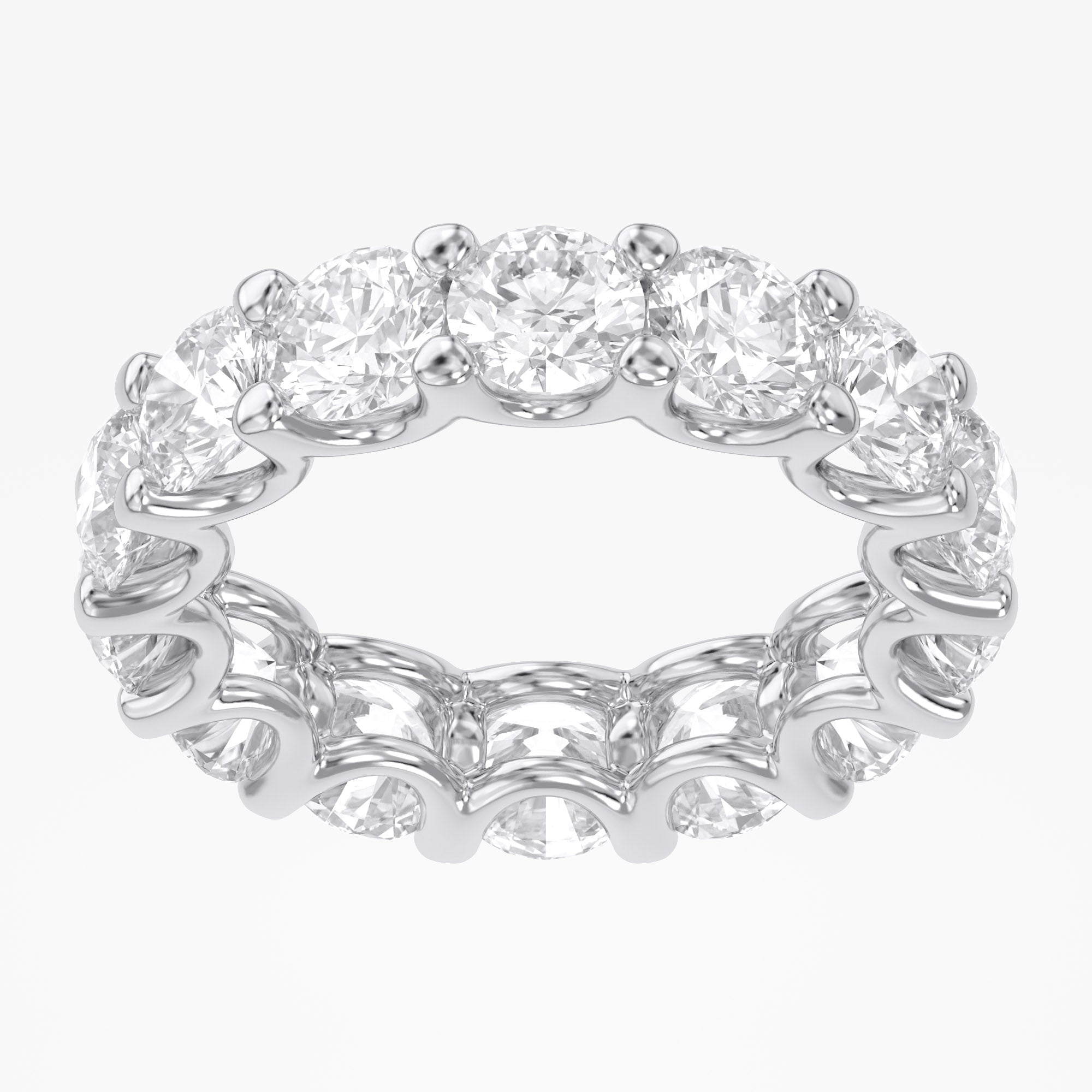 5.30 Carat Round Cut Lab Grown Diamond Full Eternity Band Ring