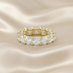5.30 Carat Round Cut Lab Grown Diamond Full Eternity Band Ring