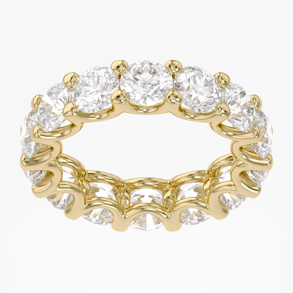 5.30 Carat Round Cut Lab Grown Diamond Full Eternity Band Ring
