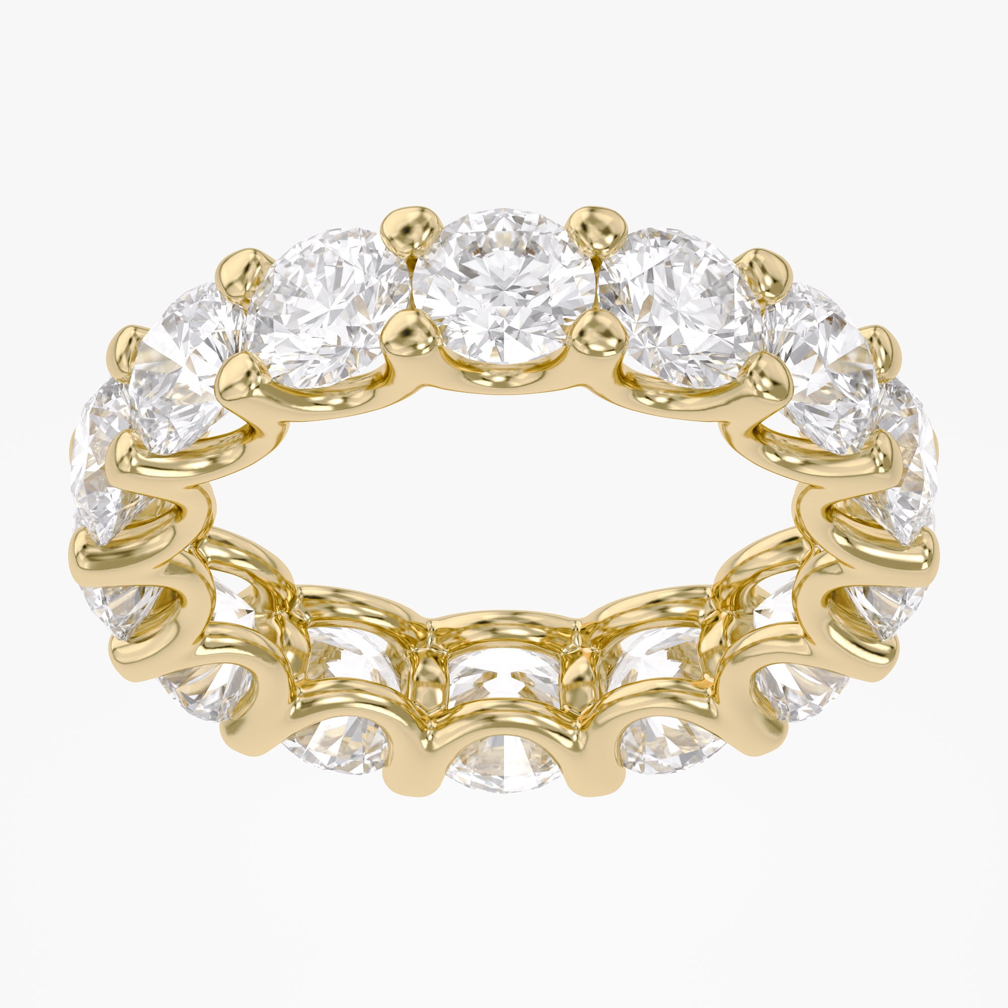 5.30 Carat Round Cut Lab Grown Diamond Full Eternity Band Ring