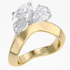 3.50 CTW Toi Et Moi Ring – Oval & Pear Lab Grown Diamond
