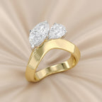 3.50 CTW Toi Et Moi Ring – Oval & Pear Lab Grown Diamond