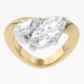 3.50 CTW Toi Et Moi Ring – Oval & Pear Lab Grown Diamond