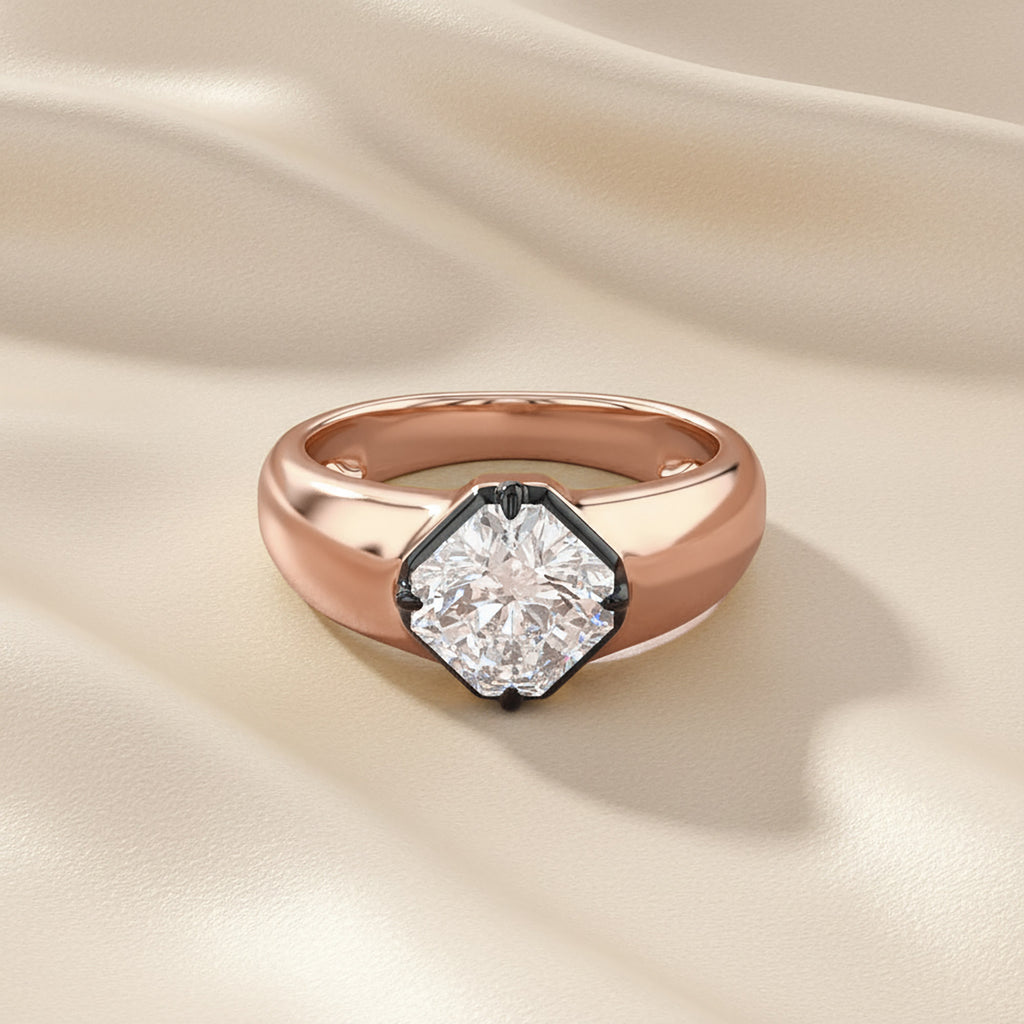 2.00 Carat Asscher Cut Lab Grown Diamond Solitaire Engagement Ring