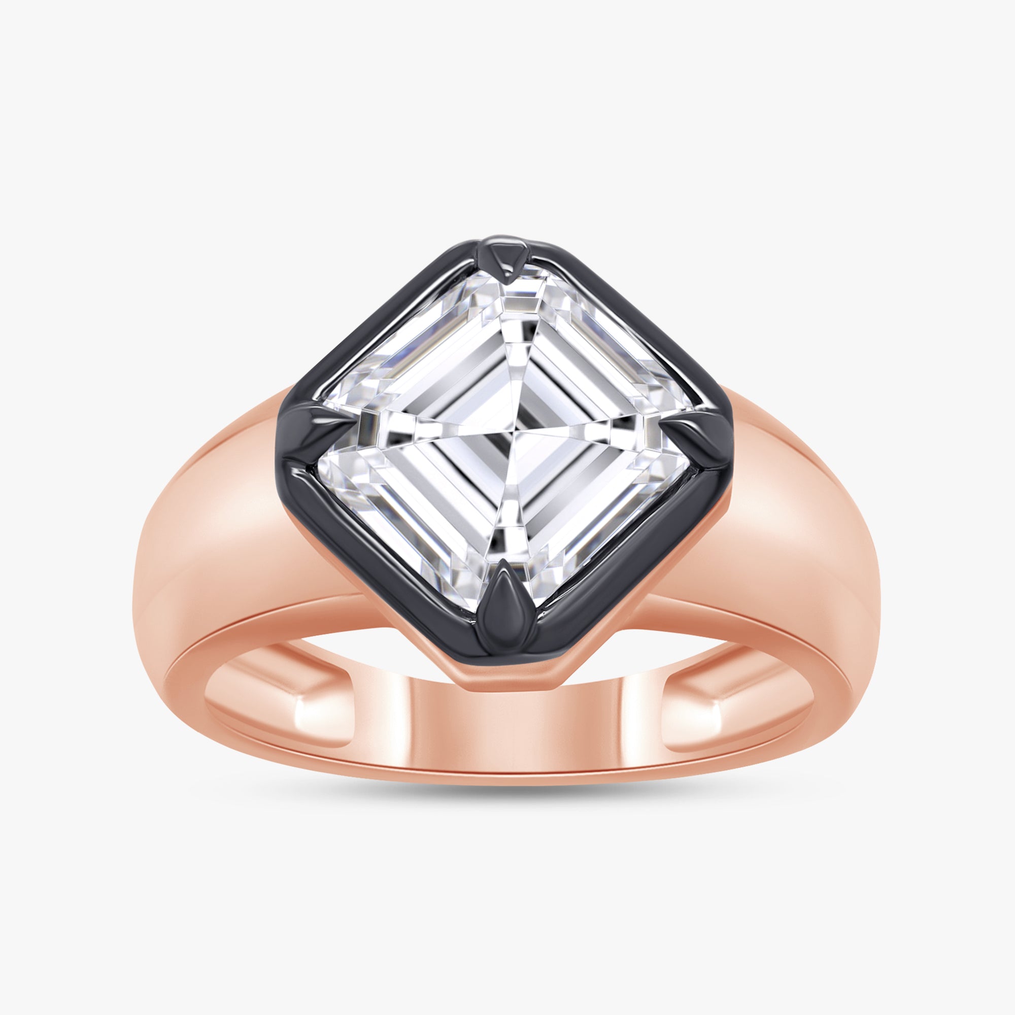 2.00 Carat Asscher Cut Lab Grown Diamond Solitaire Engagement Ring