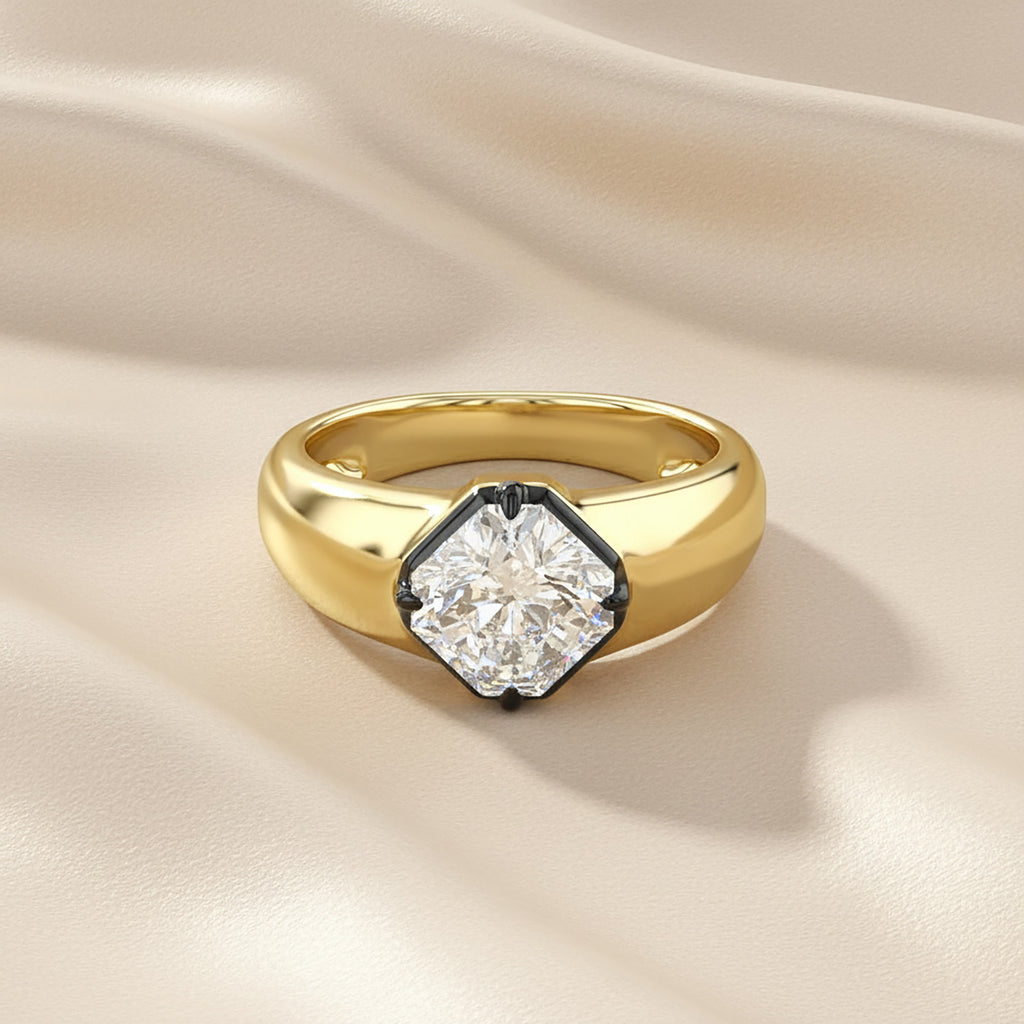 2.00 Carat Asscher Cut Lab Grown Diamond Solitaire Engagement Ring
