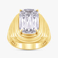 4.50 Carat Cushion Cut Lab Grown Diamond Solitaire Engagement Ring