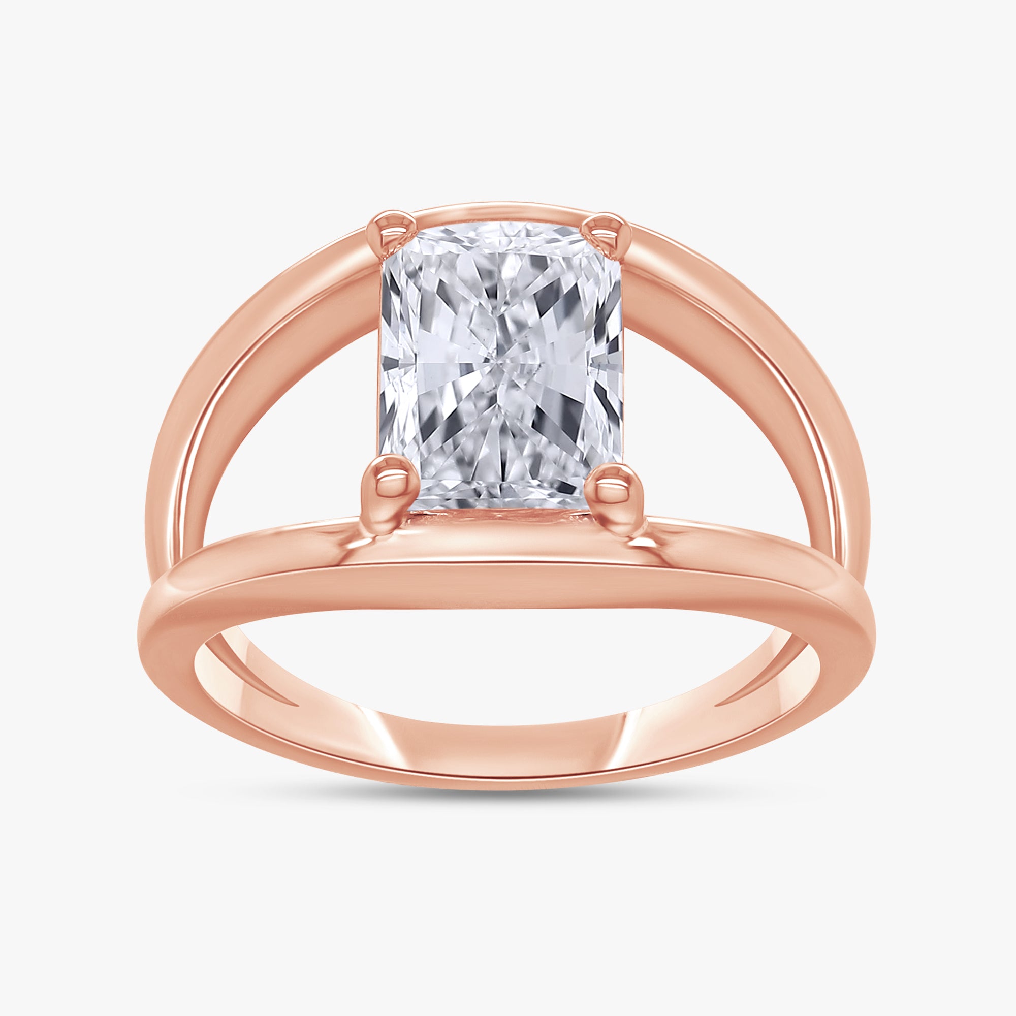 2.00 Carat Radiant Cut Lab Grown Diamond Solitaire Ring