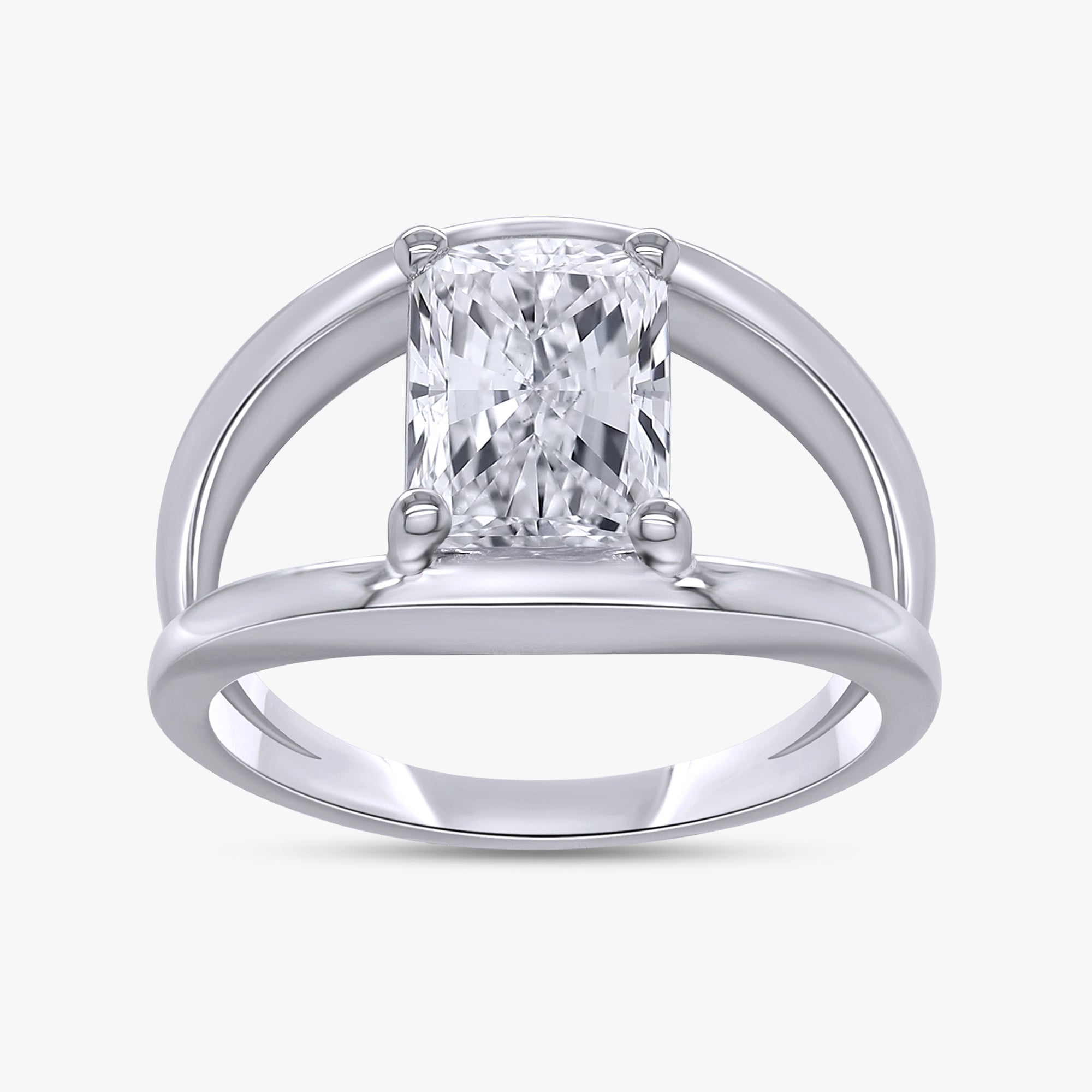2.00 Carat Radiant Cut Lab Grown Diamond Solitaire Ring