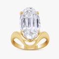 5.20 Carat Oval Cut Lab Grown Diamond Solitaire Engagement Ring