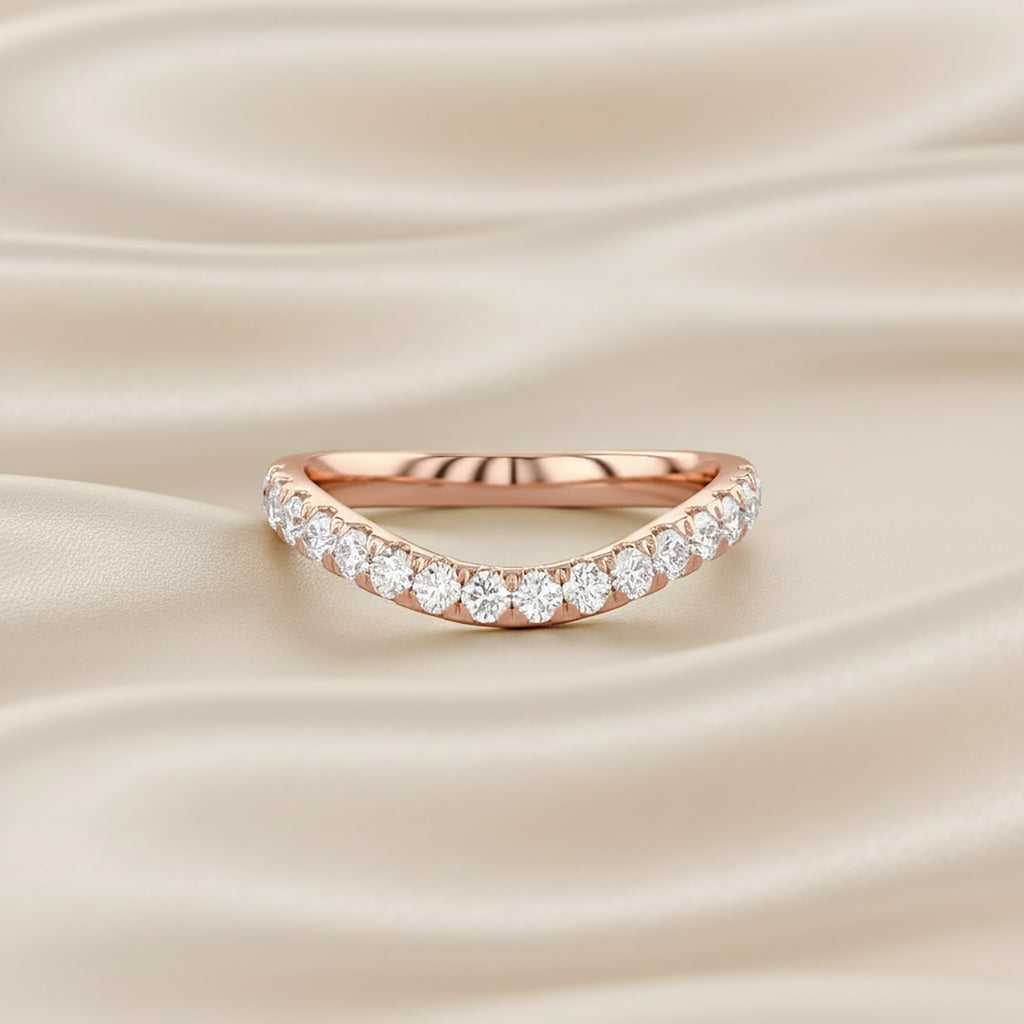 1.07 Carat Round Cut Lab Grown Diamond Band Ring