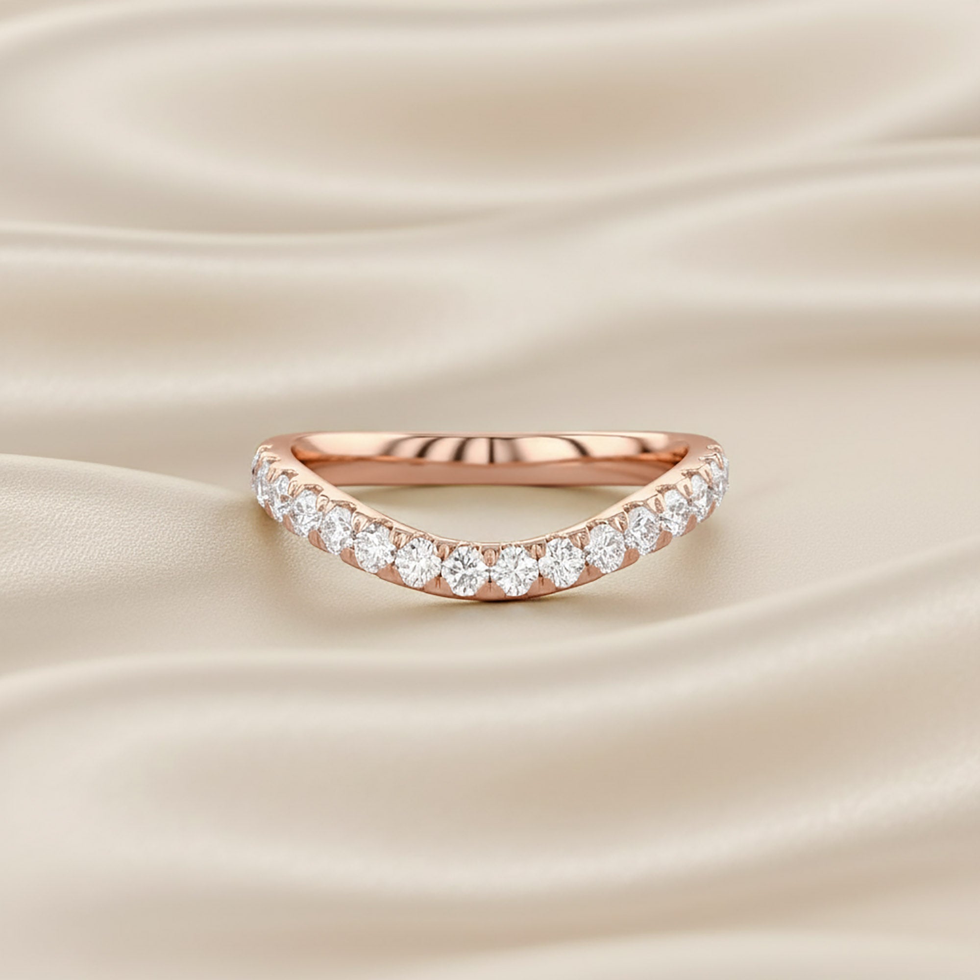 1.07 Carat Round Cut Lab Grown Diamond Band Ring