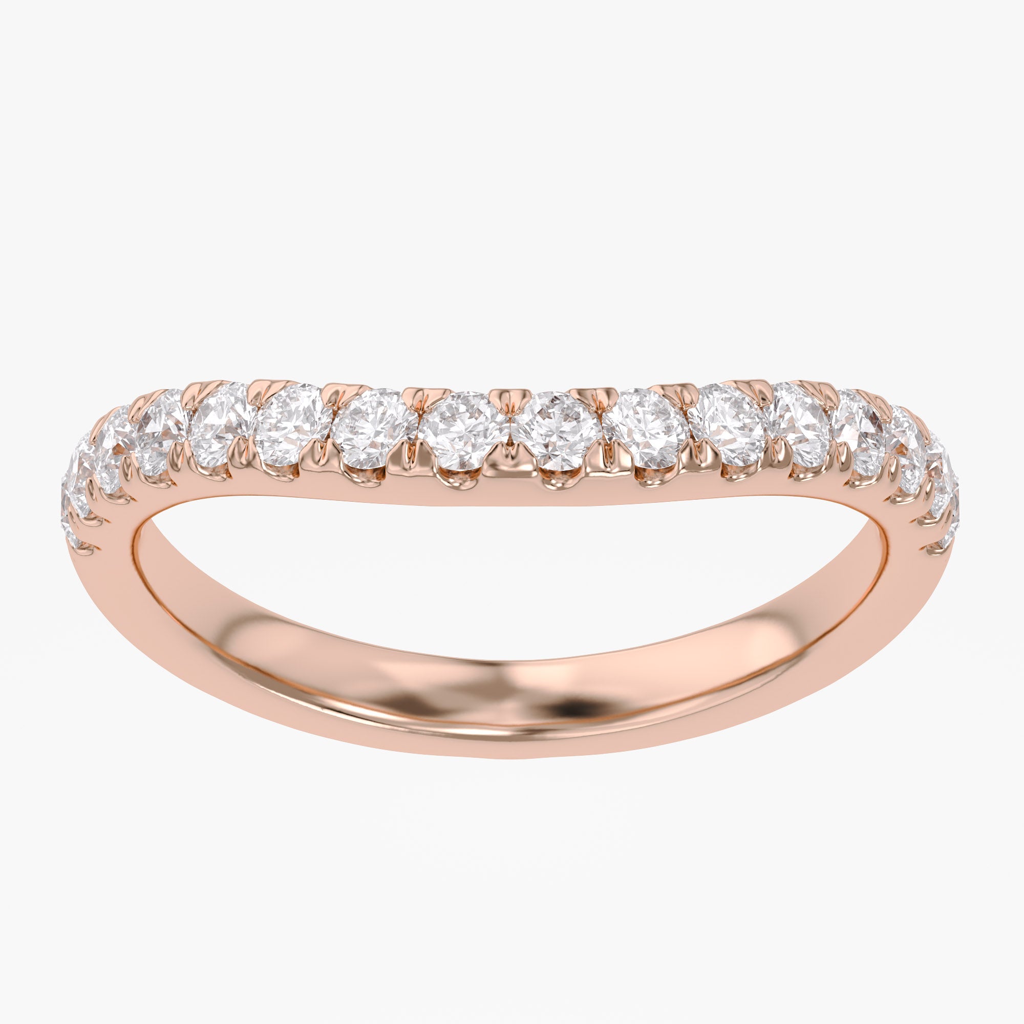 1.07 Carat Round Cut Lab Grown Diamond Band Ring