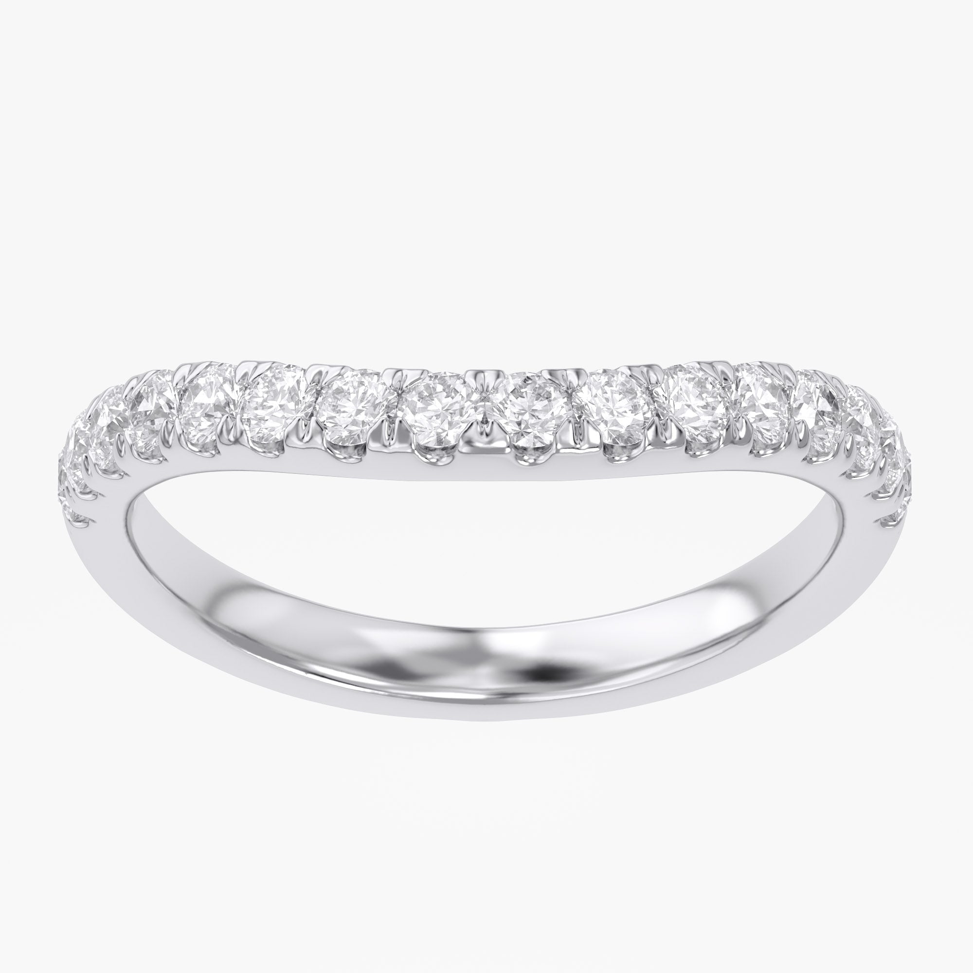 1.07 Carat Round Cut Lab Grown Diamond Band Ring