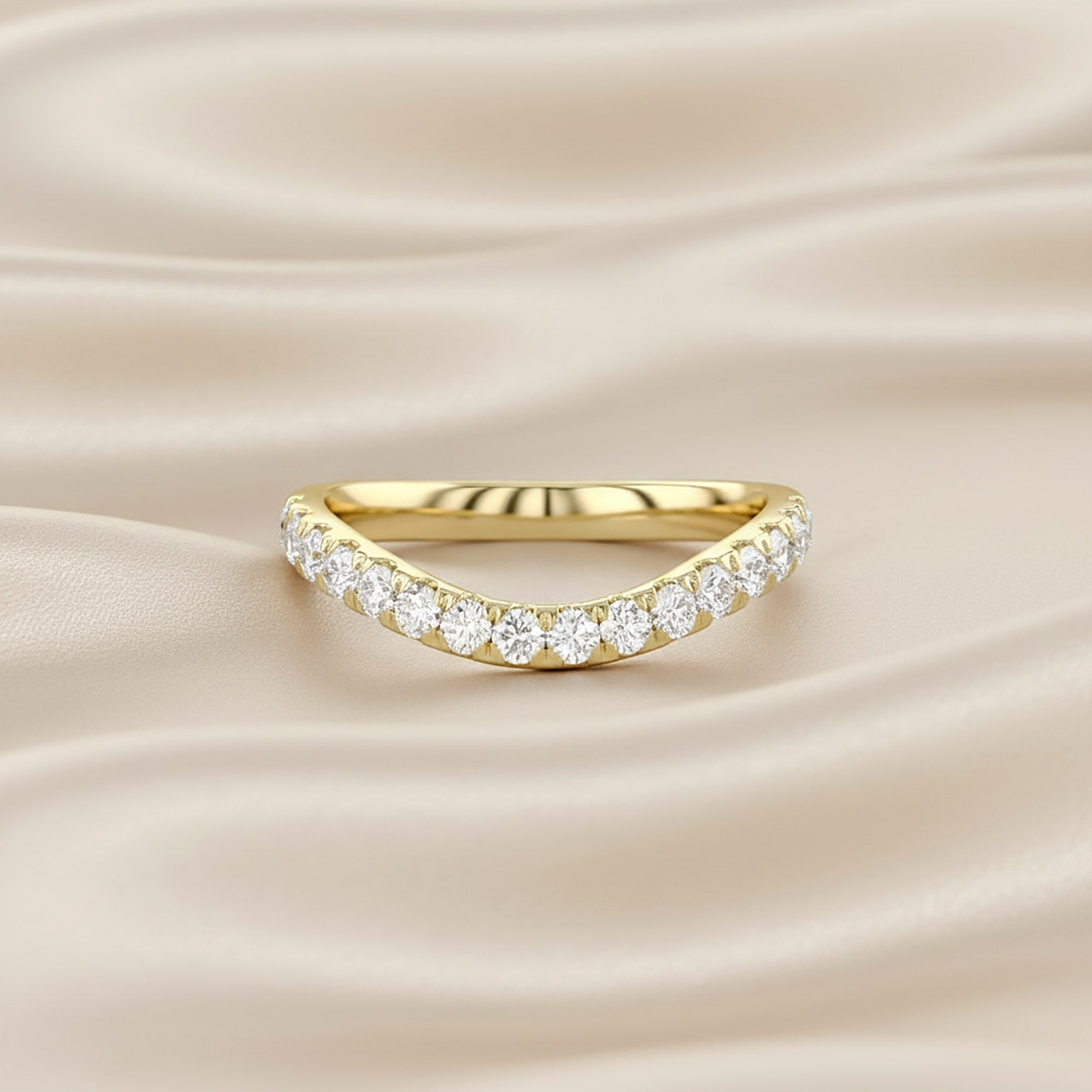 1.07 Carat Round Cut Lab Grown Diamond Band Ring
