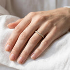 0.40 TCW Round Cut Lab Grown Diamond Band Ring