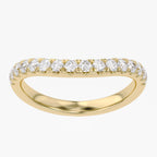 0.40 TCW Round Cut Lab Grown Diamond Band Ring