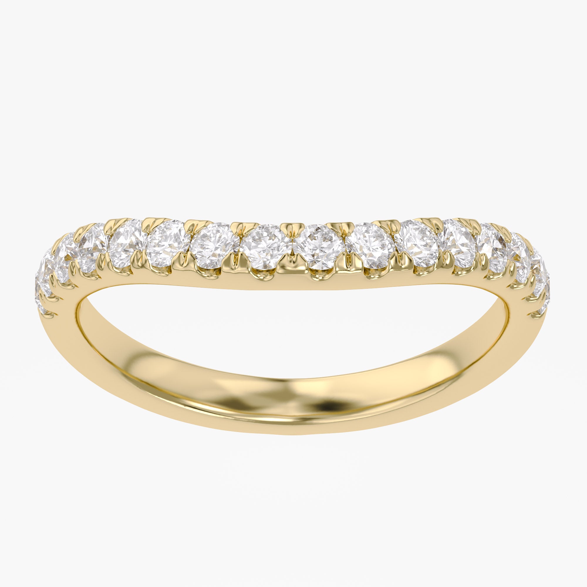 1.07 Carat Round Cut Lab Grown Diamond Band Ring