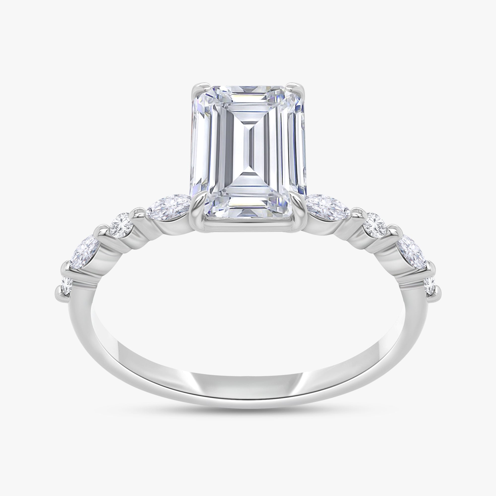 2.00 Carat Lab Grown Diamond Halo Engagement Ring