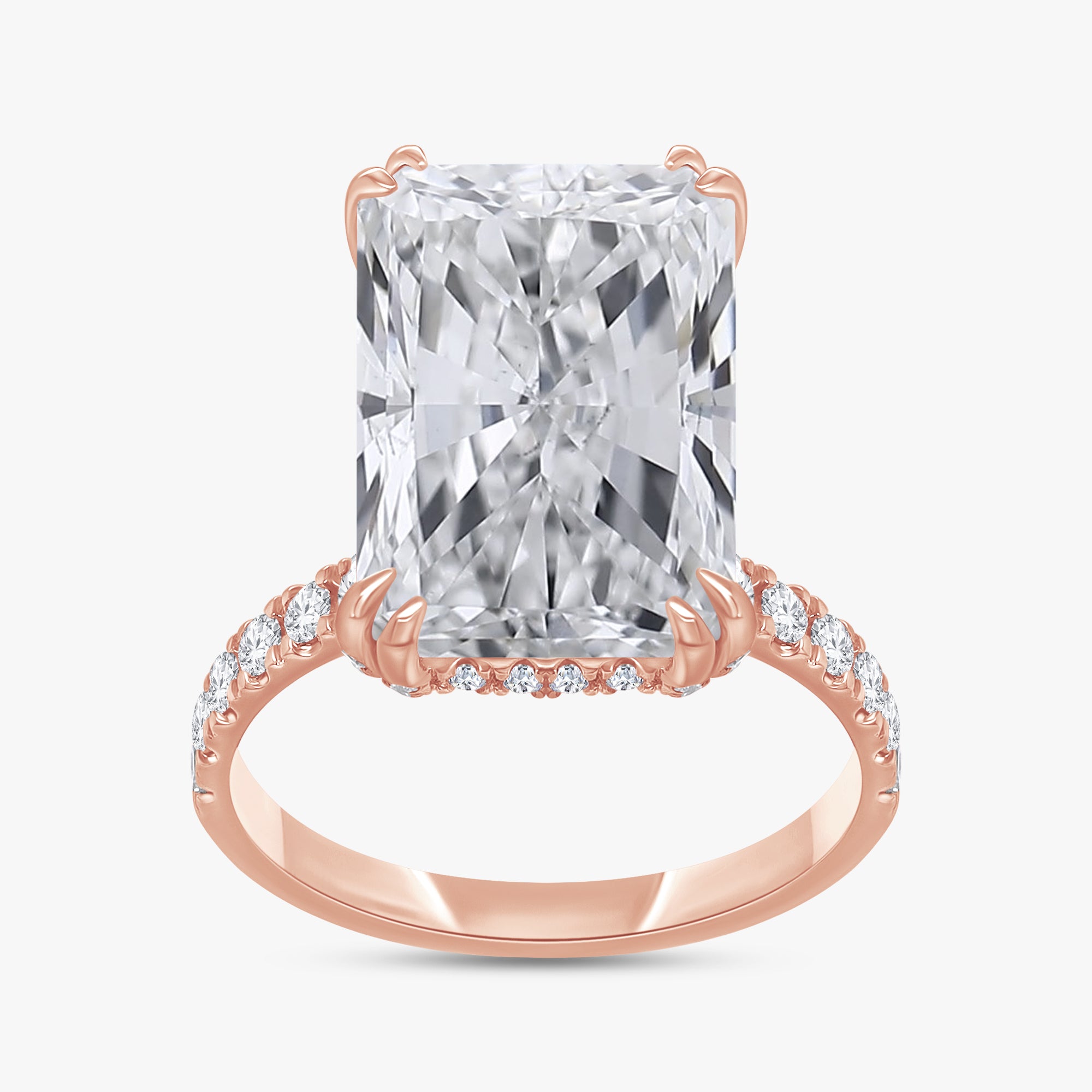 10.00 Carat Lab Grown Diamond Halo Engagement Ring