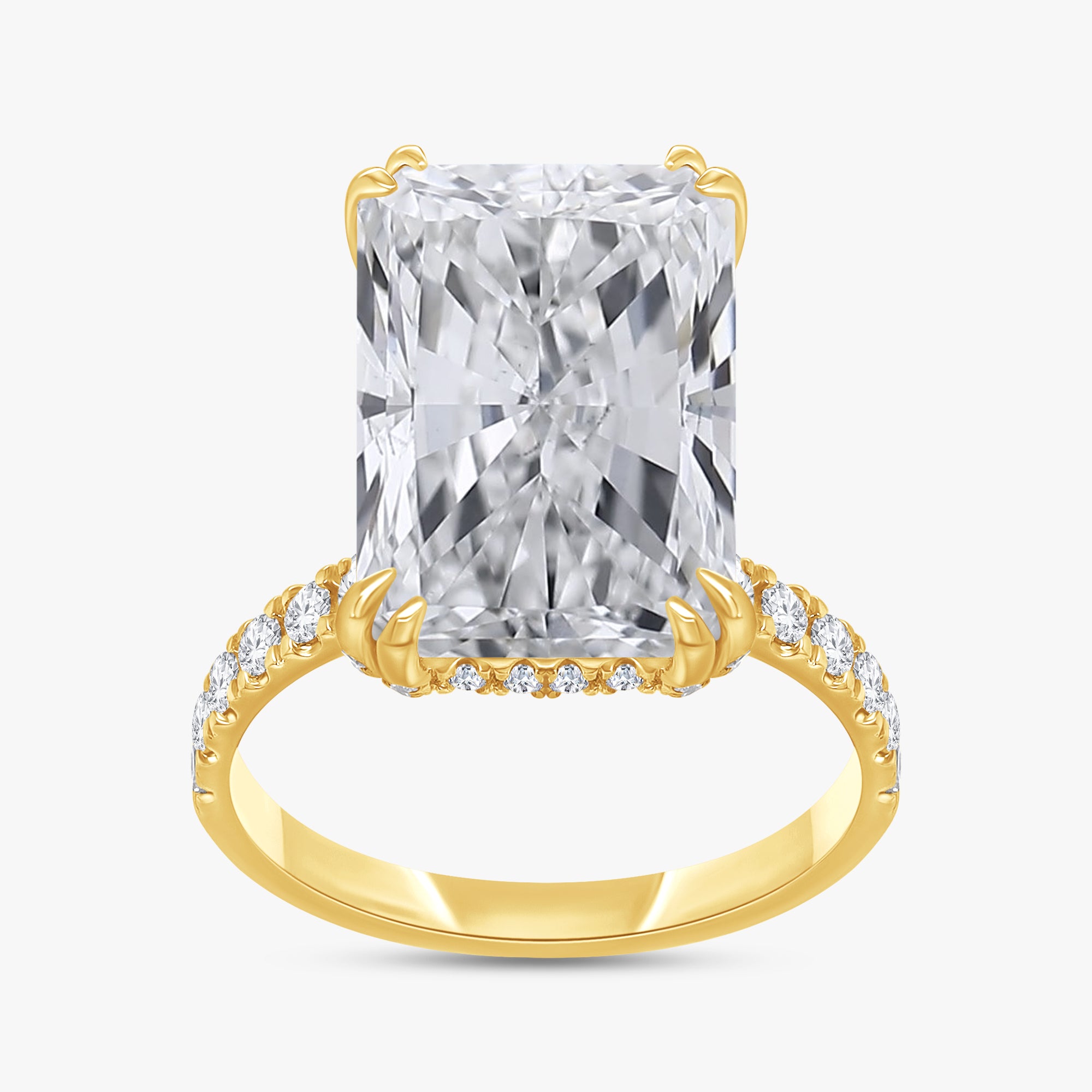 10.00 Carat Lab Grown Diamond Halo Engagement Ring
