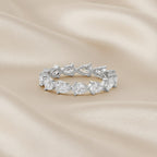 1.40 Carat Pear Shape Lab Grown Diamond Eternity Band Ring