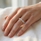 1.40 Carat Pear Shape Lab Grown Diamond Eternity Band Ring
