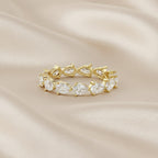 1.40 Carat Pear Shape Lab Grown Diamond Eternity Band Ring