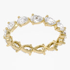 1.40 Carat Pear Shape Lab Grown Diamond Eternity Band Ring