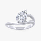 1.00 Carat Pear Shape Lab Grown Diamond Pinky Ring