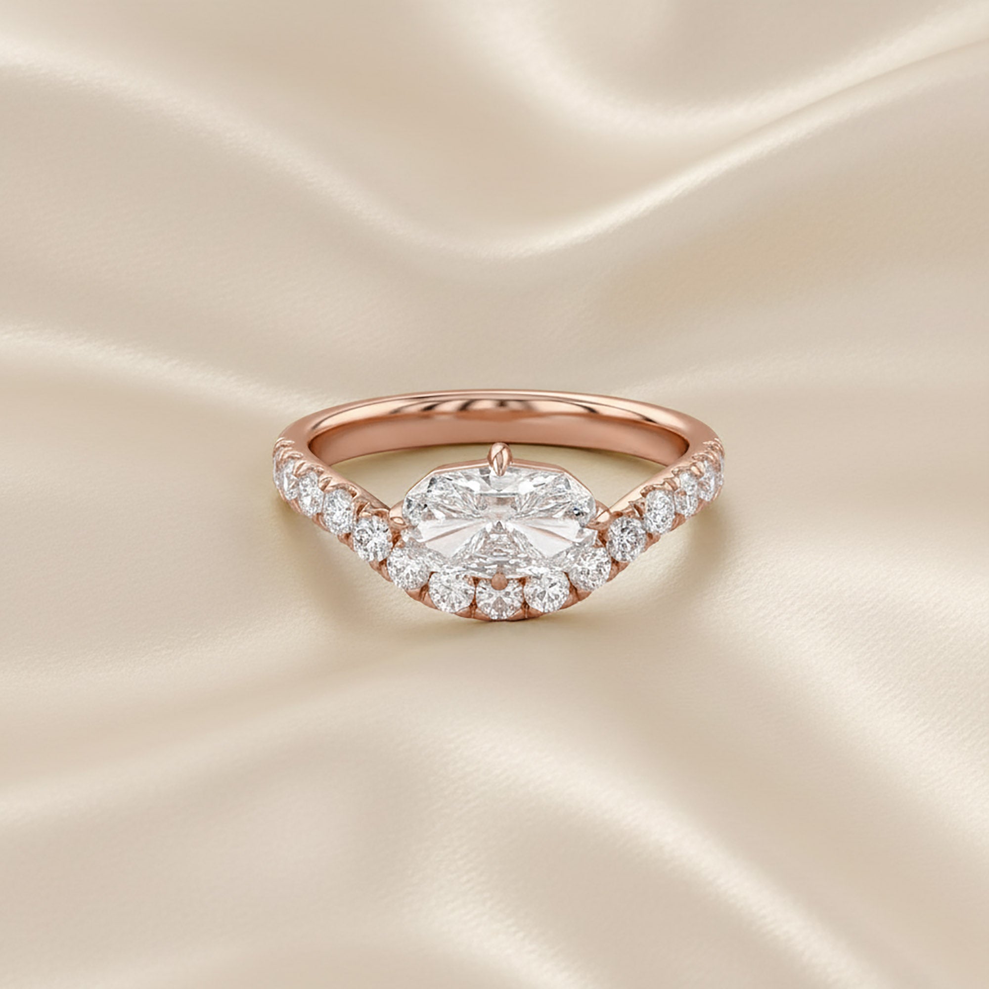 1.50 Carat Lab Grown Diamond Halo Solitaire Engagement Ring