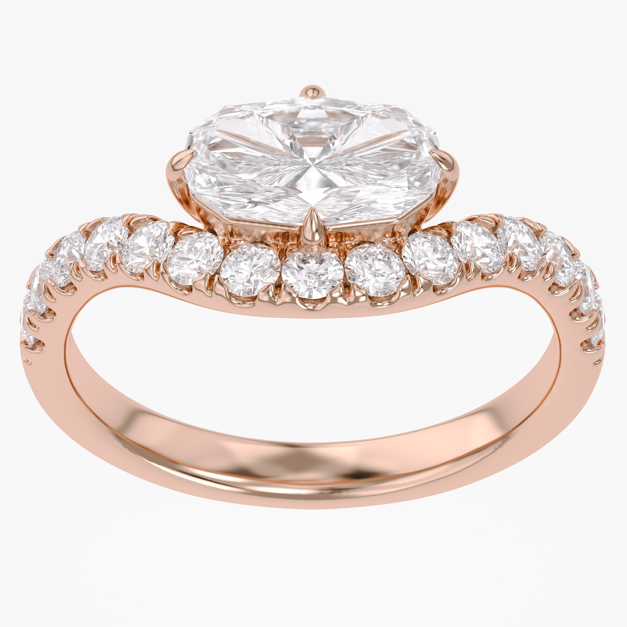 1.50 Carat Lab Grown Diamond Halo Solitaire Engagement Ring