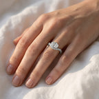 1.50 Carat Lab Grown Diamond Halo Solitaire Engagement Ring