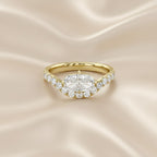 1.50 Carat Lab Grown Diamond Halo Solitaire Engagement Ring