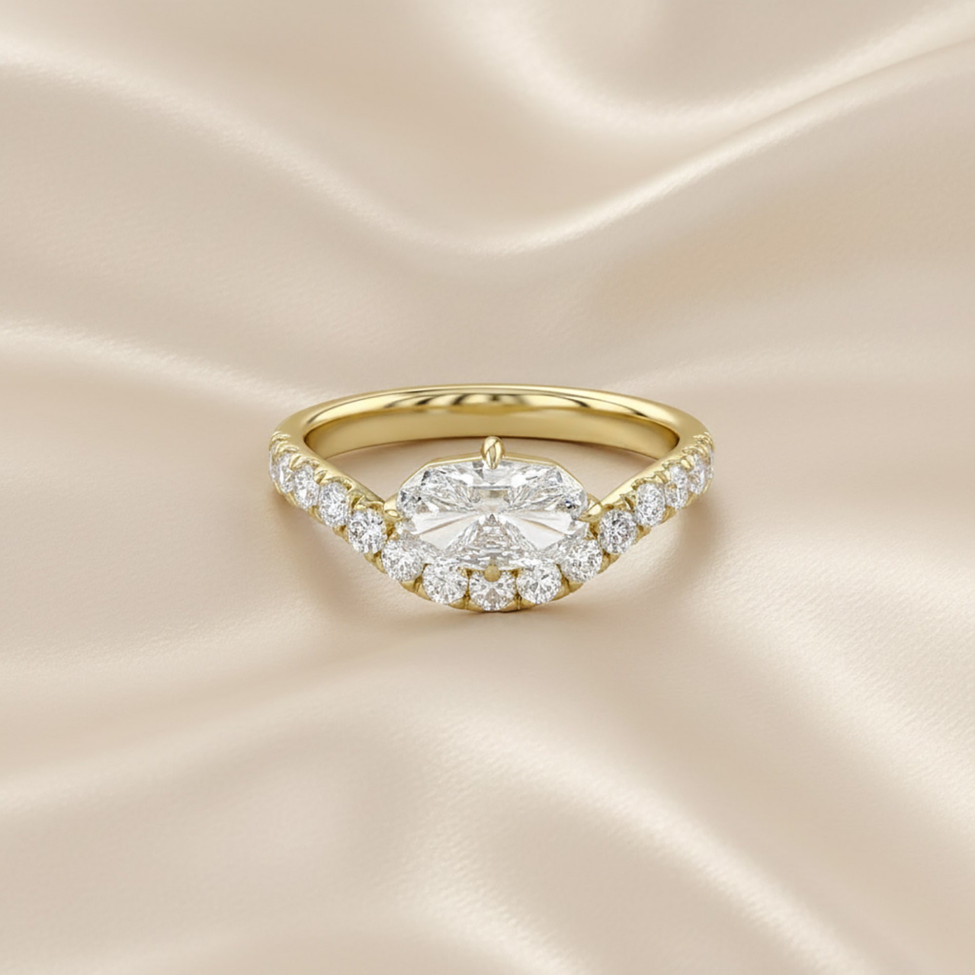 1.50 Carat Lab Grown Diamond Halo Solitaire Engagement Ring