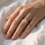 1.50 Carat Lab Grown Diamond Halo Solitaire Engagement Ring