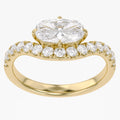 1.50 Carat Lab Grown Diamond Halo Solitaire Engagement Ring